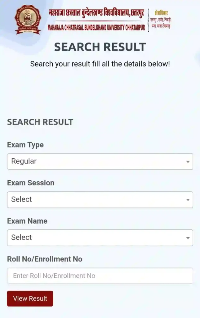 Check result of bcom 1st year on mcbu site