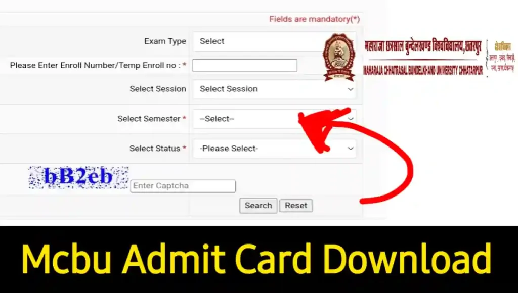 Mcbu admit card download 2024