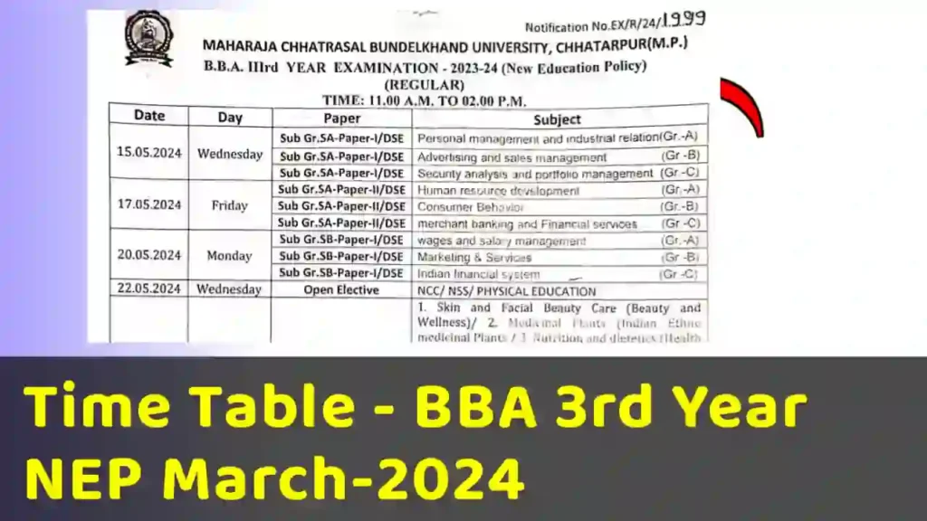 Mcbu BBA 3rd sem nep march 2024